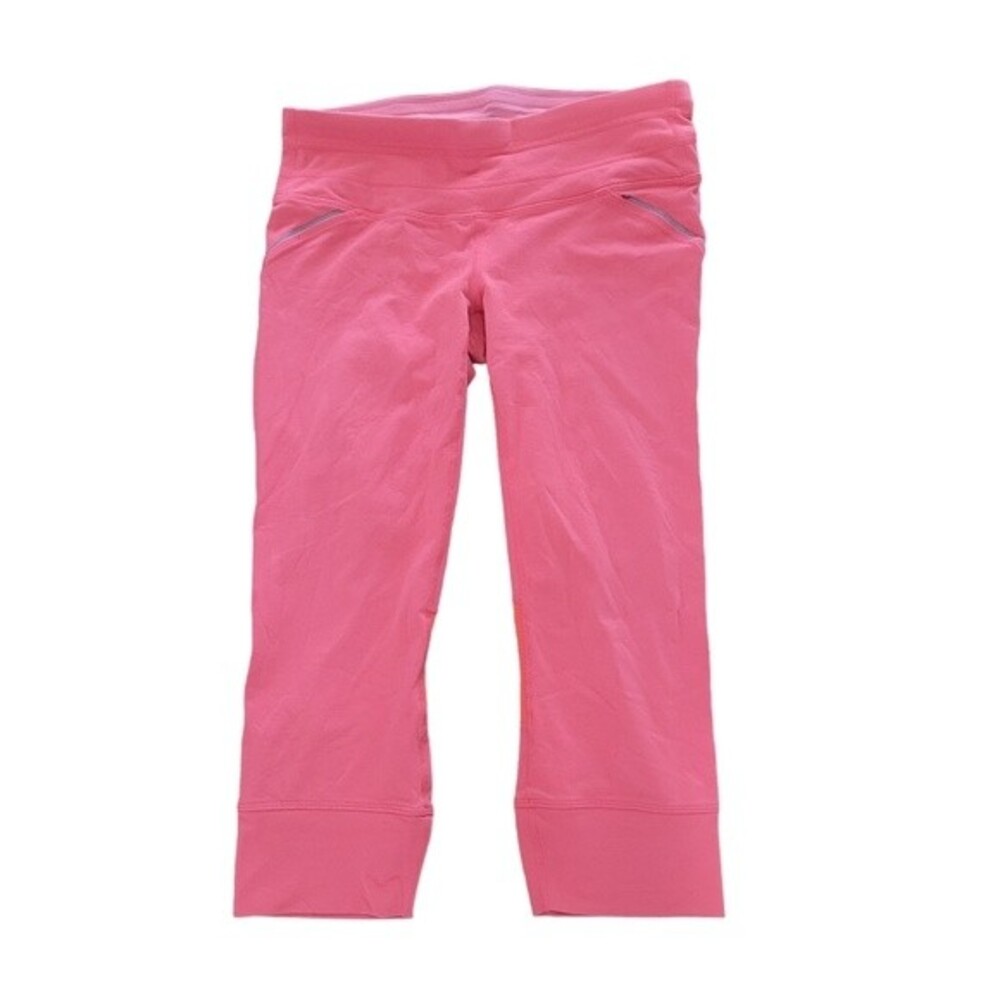 Athleta‎ "Relay" coral cropped leggings 2013 style 53630